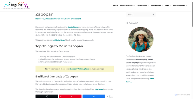 Security scan screenshot of https://www.atinytrip.com/zapopan/