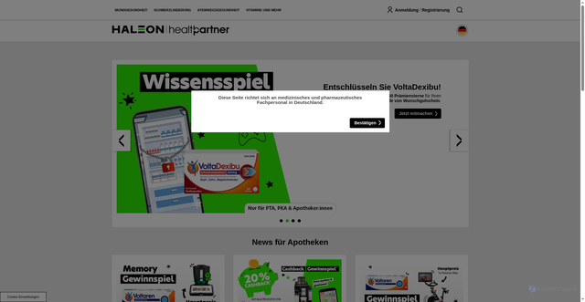 Security scan screenshot of https://www.haleonhealthpartner.com
