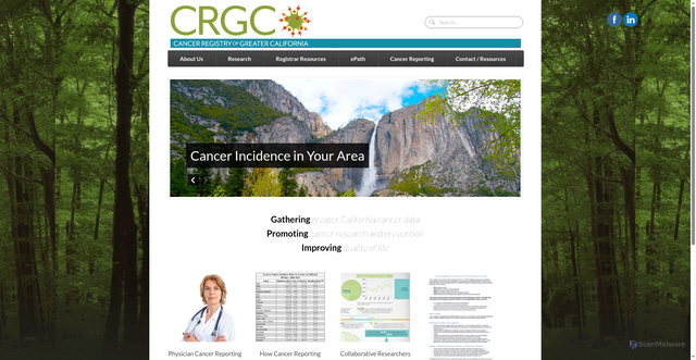 Security scan screenshot of https://crgc-cancer.org