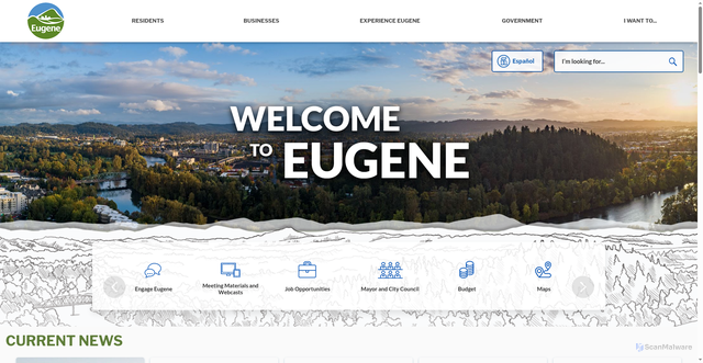 Security scan screenshot of https://eugene-or.gov/