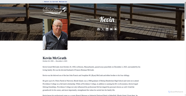 Security scan screenshot of https://www.averystortifuneralhome.com/obituaries/kevin-mcgrath