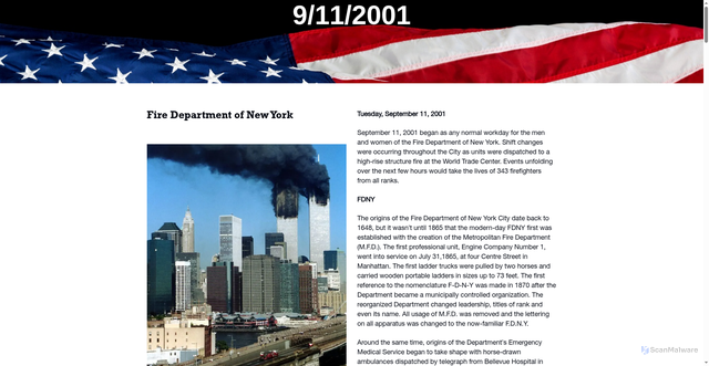 Security scan screenshot of http://www.vatf2.com/911_memorial_page4/