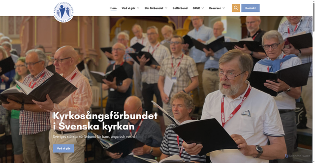 Security scan screenshot of https://sjungikyrkan.nu
