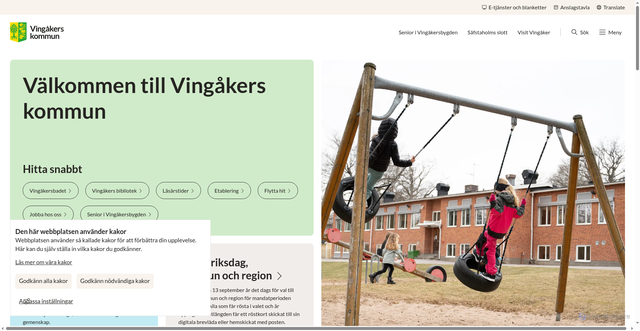 Security scan screenshot of http://www.vingaker.se