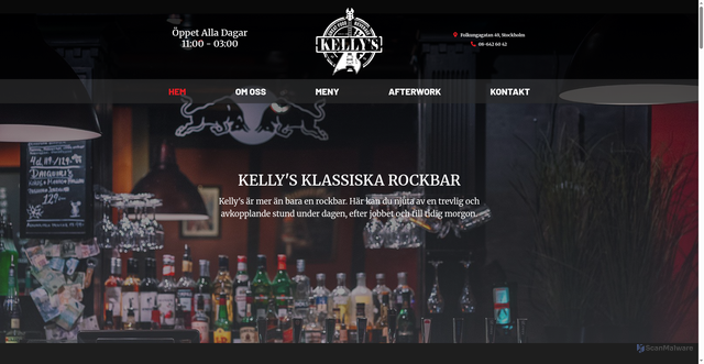 Security scan screenshot of https://kellysbar.se