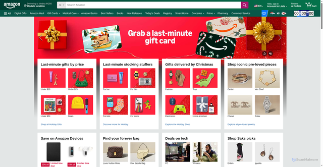 Security scan screenshot of https://automaster-3oifwrw6in.edgeone.dev/amazon.html