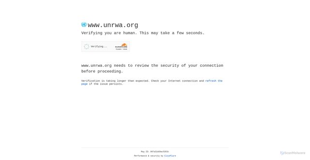 Security scan screenshot of https://www.unrwa.org/