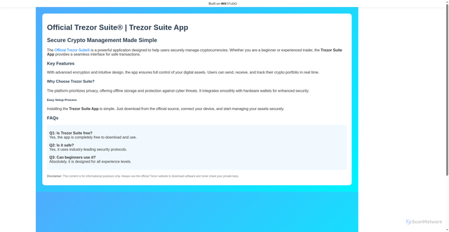 Security scan screenshot of https://suitsapps.wixstudio.com/en-us
