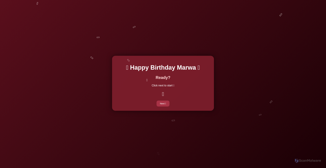 Security scan screenshot of https://marwahappybirthdaay-pvcju70ddp.edgeone.app/