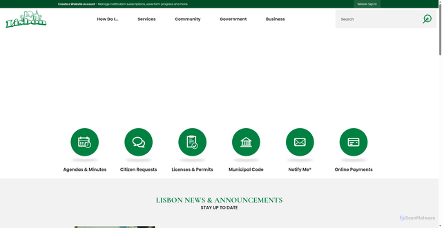 Security scan screenshot of https://lisbonwi.gov/