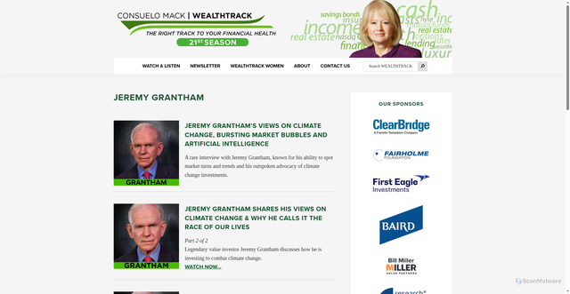 Security scan screenshot of https://wealthtrack.com/category/guests/jeremy-grantham/