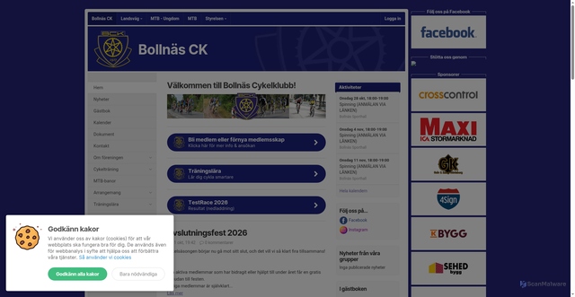 Security scan screenshot of https://bollnasck.se
