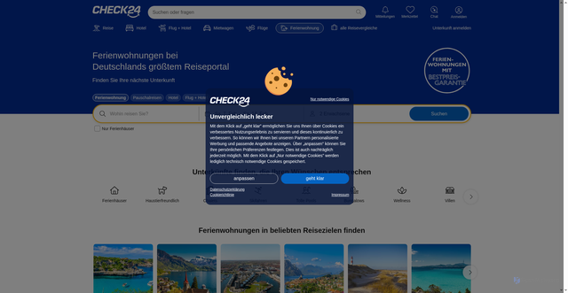 Security scan screenshot of https://ferienwohnung.check24.de