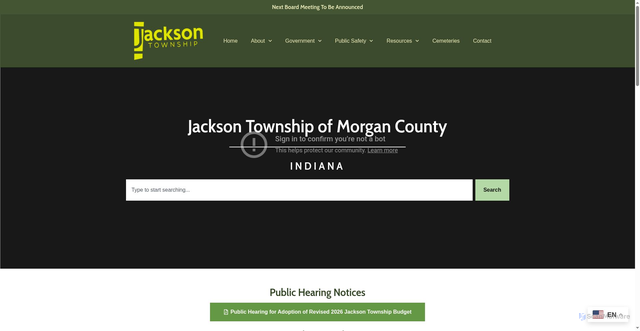 Security scan screenshot of https://jacksontownshipofmorganco.gov/