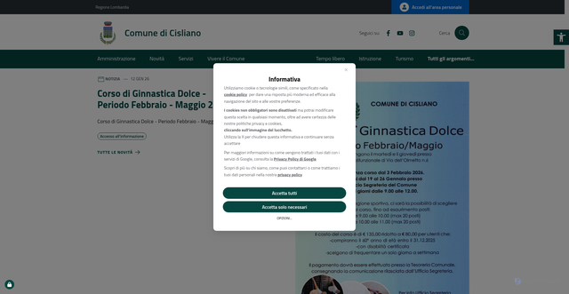 Security scan screenshot of https://www.comune.cisliano.mi.it/