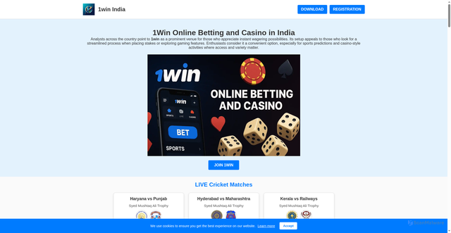 Security scan screenshot of https://1win24.in/