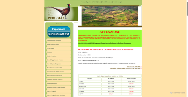 Security scan screenshot of https://www.atcperugia1.it