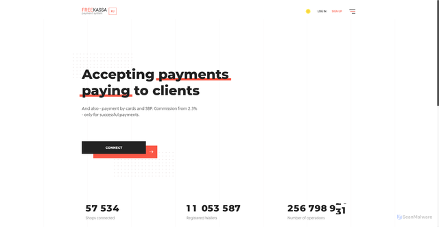 Security scan screenshot of https://free-kassa.ru