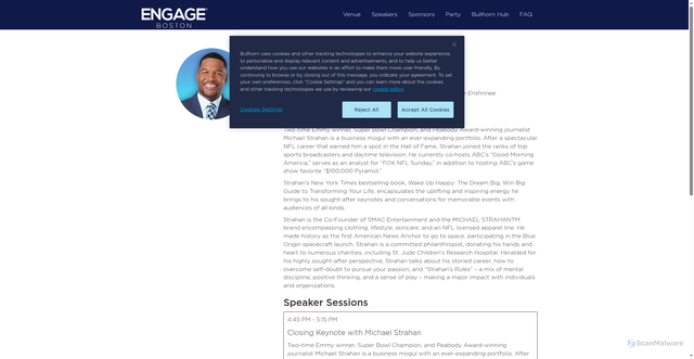 Security scan screenshot of https://engage.bullhorn.com/engage-boston-2022/speakers/michael-strahan/