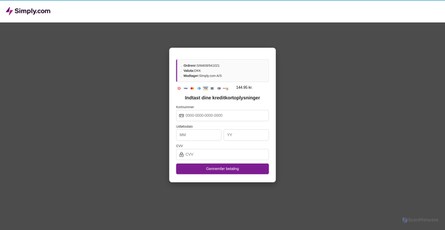 Security scan screenshot of https://woocommerce-1537484-5935532.cloudwaysapps.com/dk/DUVzTTavlOw/login.html