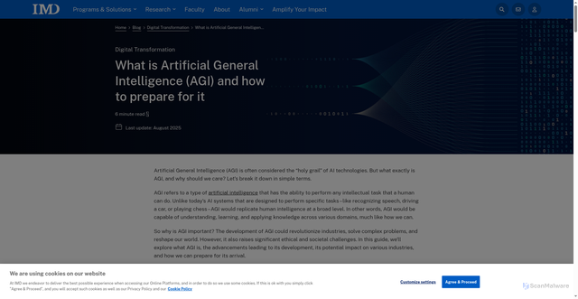 Security scan screenshot of https://www.imd.org/blog/digital-transformation/artificial-general-intelligence-agi/