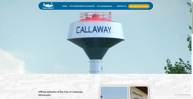 Security scan screenshot of https://callawaymn.gov/