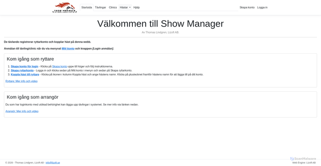Security scan screenshot of https://wshow.se