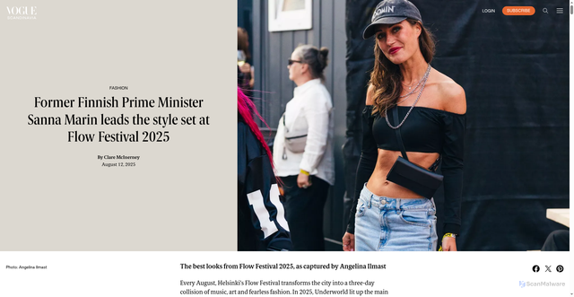 Security scan screenshot of https://www.voguescandinavia.com/articles/flow-festival-2025-street-style
