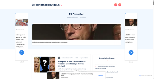 Security scan screenshot of https://boldandthebeautiful.nl/rj-forrester/