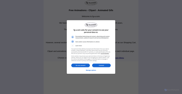 Security scan screenshot of https://fg-a.com
