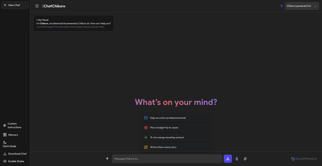 Security scan screenshot of https://chatchikuro-9d9k4f3hw0.edgeone.app/