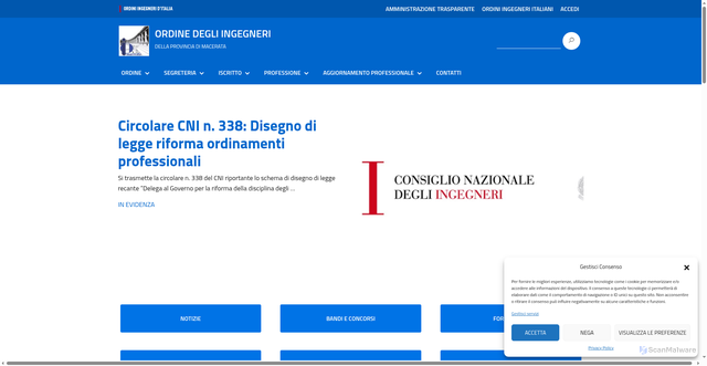 Security scan screenshot of https://macerata.ordingegneri.it/