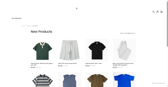 Security scan screenshot of https://kangcaim.com/collections/new-products?&Sort=5d