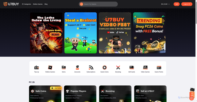 Security scan screenshot of https://u7buy.com