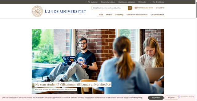 Security scan screenshot of https://www.lu.se