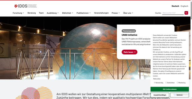 Security scan screenshot of https://www.idos-research.de/