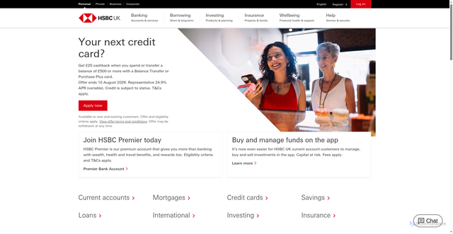 Security scan screenshot of https://www.hsbc.co.uk