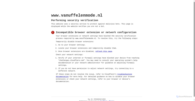 Security scan screenshot of https://www.vanuffelenmode.nl