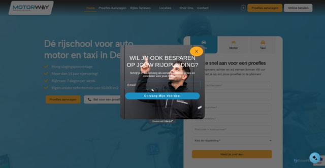 Security scan screenshot of https://www.motorway.nl