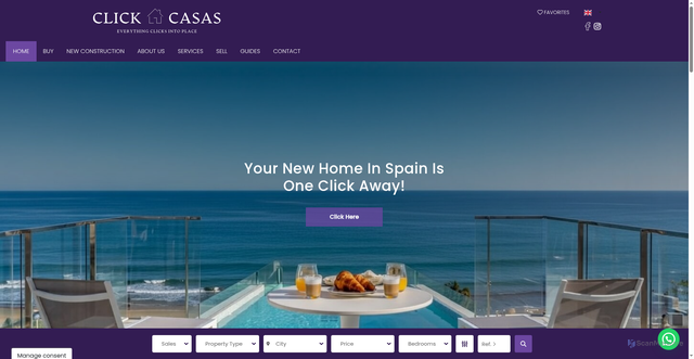 Security scan screenshot of https://click-casas.com