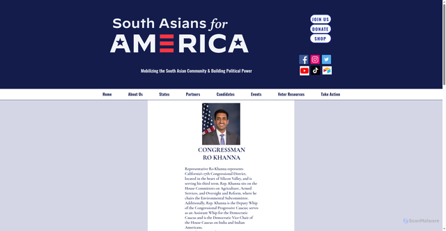 Security scan screenshot of https://www.saforamerica.org/congressman-ro-khanna