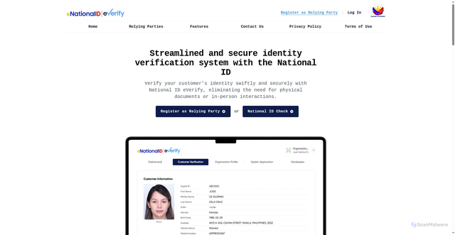 Security scan screenshot of https://everify.gov.ph