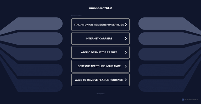 Security scan screenshot of http://ww1.unionearo2bt.it