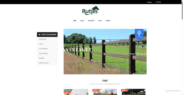 Security scan screenshot of https://rutjes-stallinredning.se