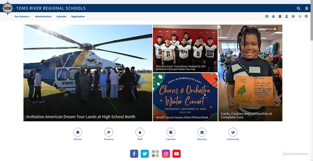 Security scan screenshot of https://www.trschools.com/