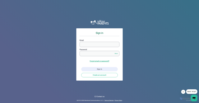 Security scan screenshot of https://app.talkingparents.com