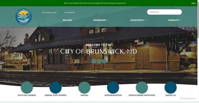 Security scan screenshot of https://brunswickmd.gov/