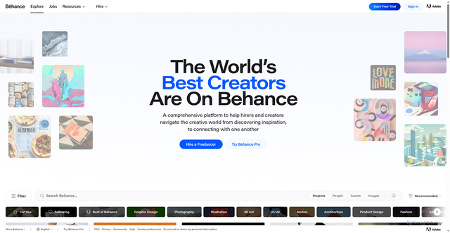 Security scan screenshot of https://www.behance.net