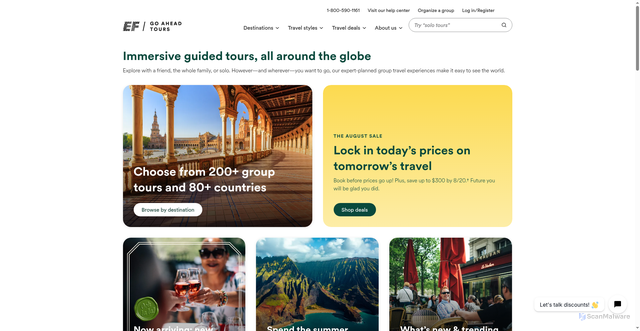 Security scan screenshot of https://www.goaheadtours.com