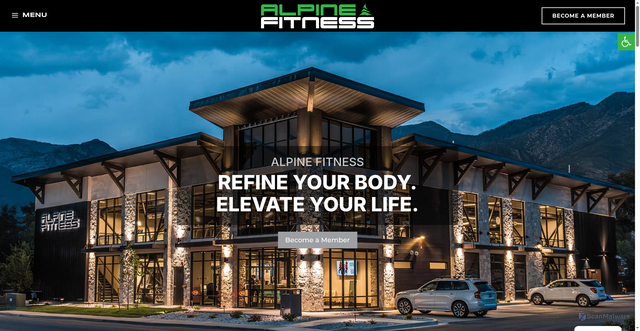 Security scan screenshot of https://www.alpinefitness.com/